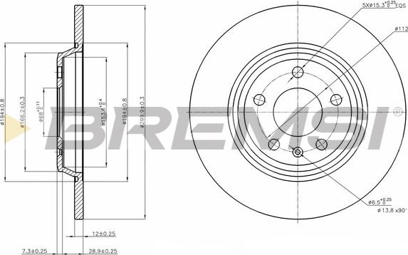 Bremsi CD7666S - Discofreno autozon.pro