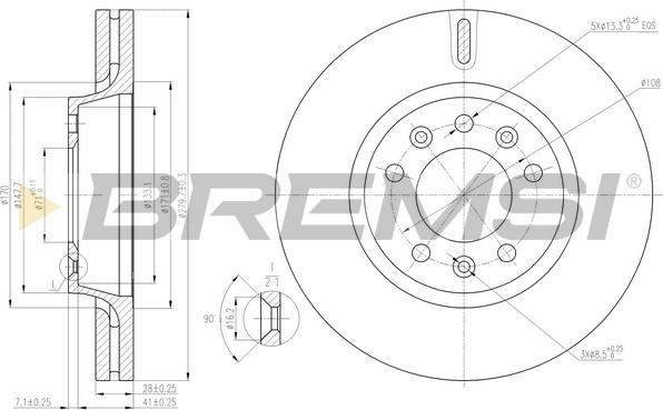 Bremsi CD7601V - Discofreno autozon.pro