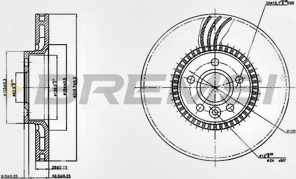 Bremsi CD7607V - Discofreno autozon.pro