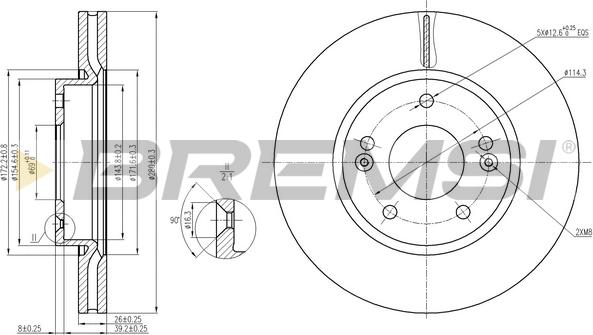 Bremsi CD7619V - Discofreno autozon.pro