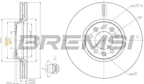 Bremsi CD7615V - Discofreno autozon.pro