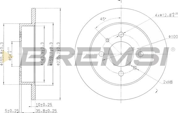 Bremsi CD7613S - Discofreno autozon.pro