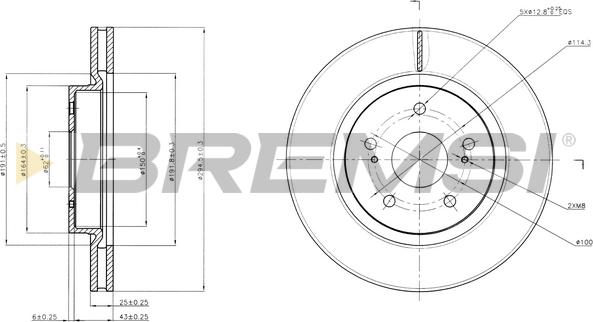 Bremsi CD7635V - Discofreno autozon.pro