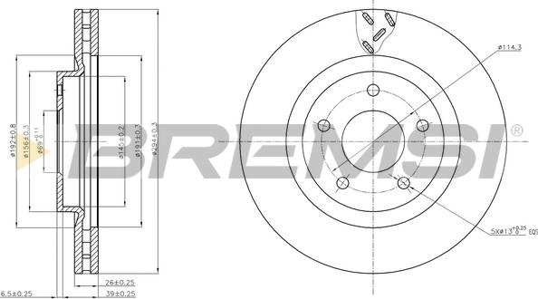 Bremsi CD7624V - Discofreno autozon.pro