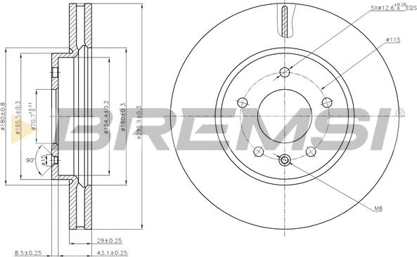 Bremsi CD7625V - Discofreno autozon.pro