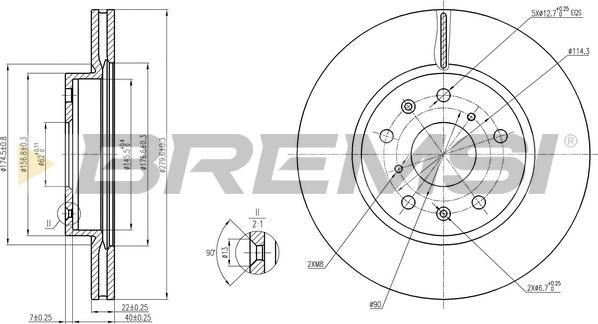 Bremsi CD7620V - Discofreno autozon.pro