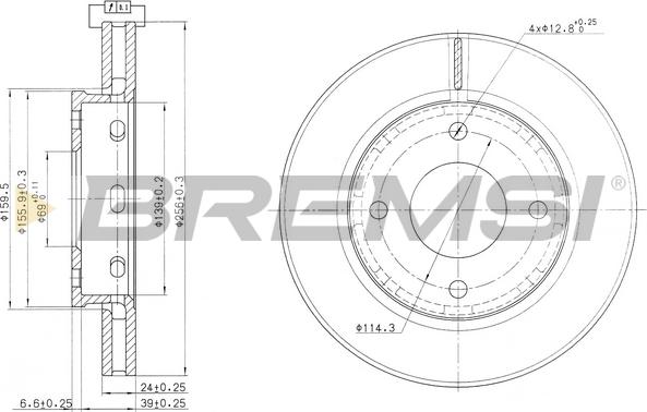 Bremsi CD7621V - Discofreno autozon.pro