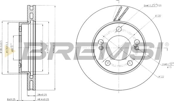 Bremsi CD7627V - Discofreno autozon.pro