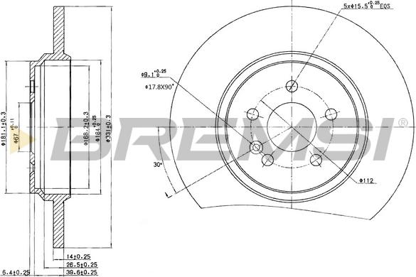 Bremsi CD7099S - Discofreno autozon.pro