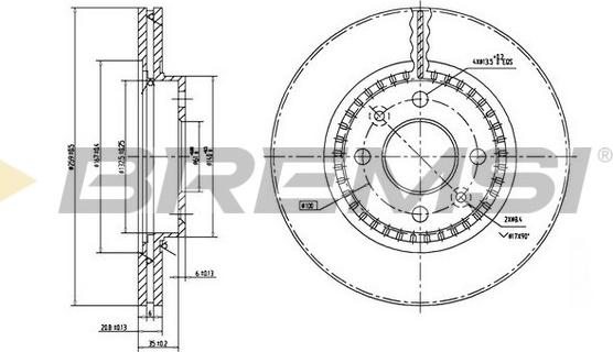 Bremsi CD7096V - Discofreno autozon.pro