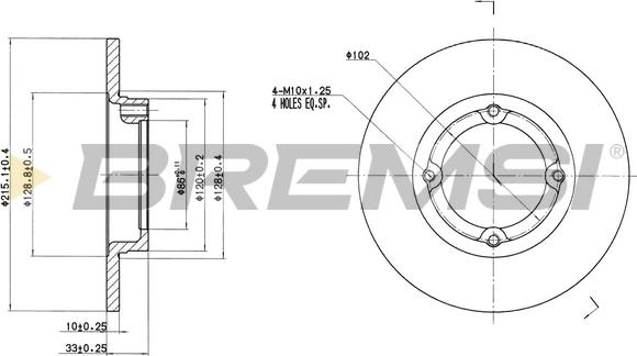 Bremsi CD7098S - Discofreno autozon.pro