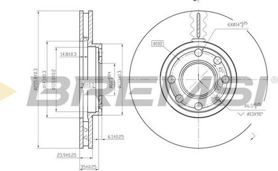 Bremsi CD7041V - Discofreno autozon.pro