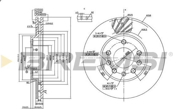 Bremsi CD7042V - Discofreno autozon.pro