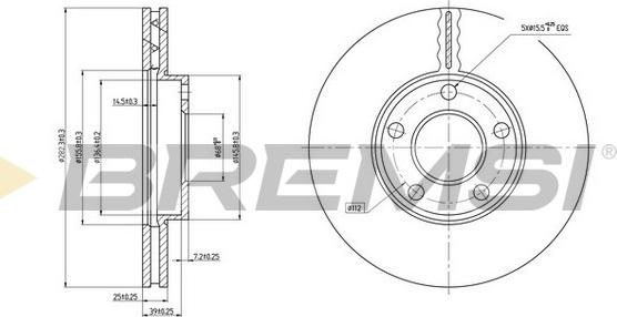 Bremsi CD7014V - Discofreno autozon.pro