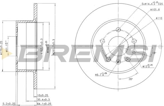 Bremsi CD7083S - Discofreno autozon.pro