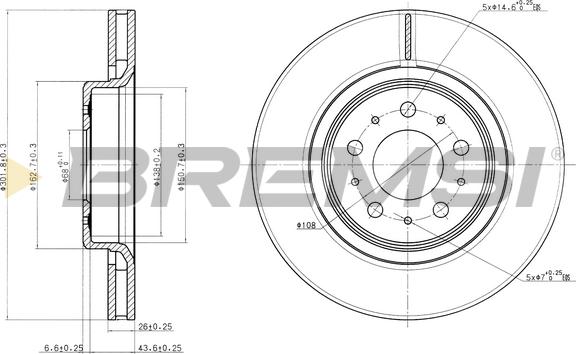 Bremsi CD7031V - Discofreno autozon.pro