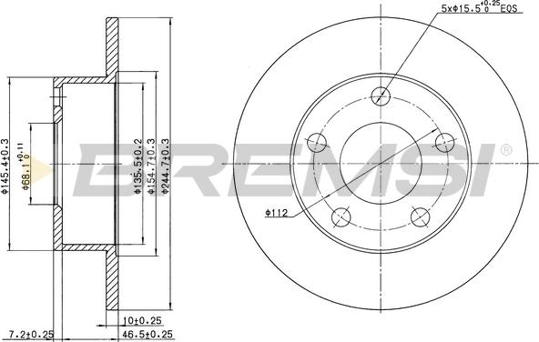 Bremsi CD7033S - Discofreno autozon.pro