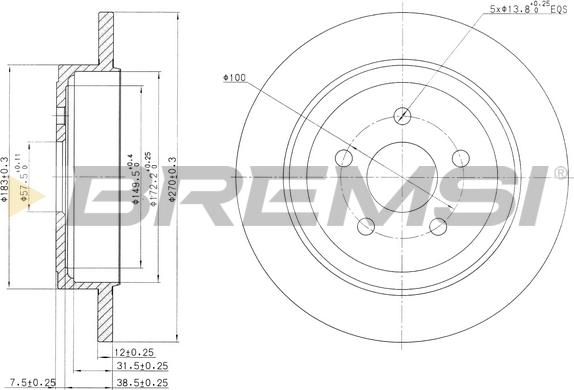 Bremsi CD7026S - Discofreno autozon.pro