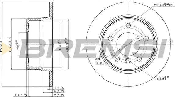 Bremsi CD7028S - Discofreno autozon.pro