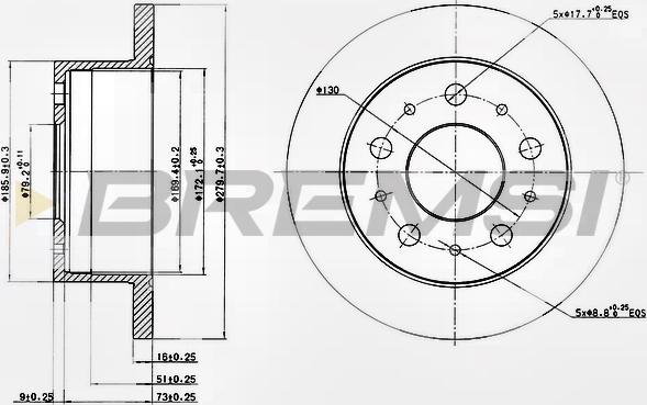 Bremsi CD7145S - Discofreno autozon.pro