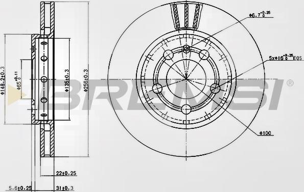 Bremsi CD7154V - Discofreno autozon.pro