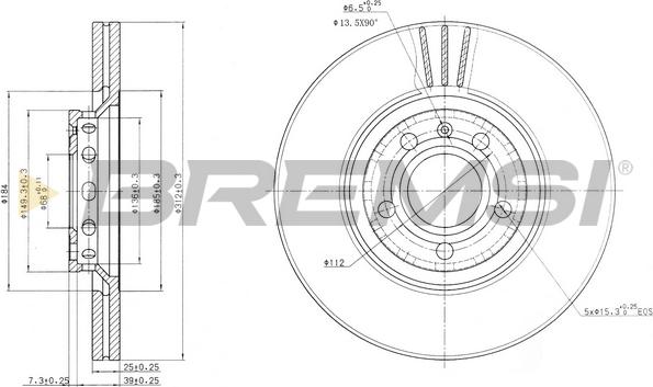 Bremsi CD7156V - Discofreno autozon.pro