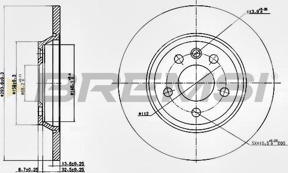 Bremsi CD7158S - Discofreno autozon.pro