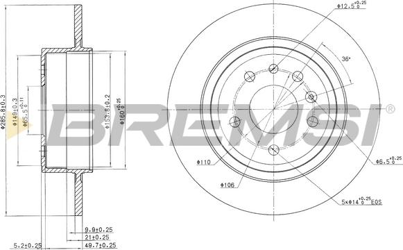 Bremsi CD7116S - Discofreno autozon.pro