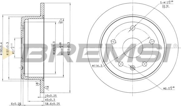 Bremsi CD7188S - Discofreno autozon.pro