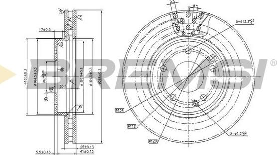 Bremsi CD7135V - Discofreno autozon.pro