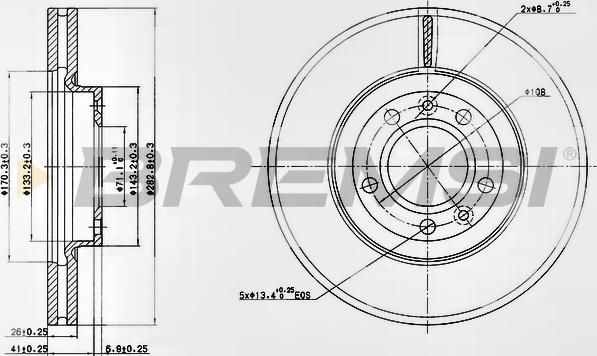 Bremsi CD7132V - Discofreno autozon.pro