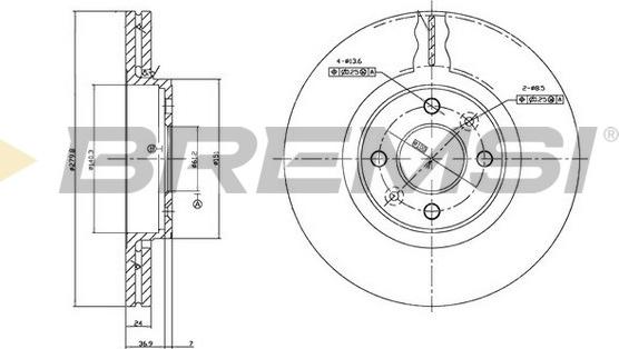 Bremsi CD7124V - Discofreno autozon.pro