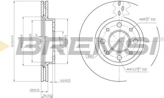 Bremsi CD7179V - Discofreno autozon.pro