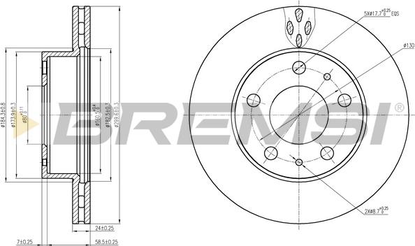 Bremsi CD7171V - Discofreno autozon.pro