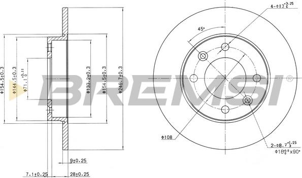 Bremsi CD7178S - Discofreno autozon.pro