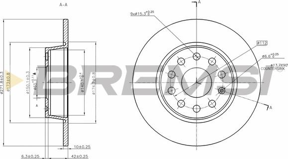 Bremsi CD7895S - Discofreno autozon.pro