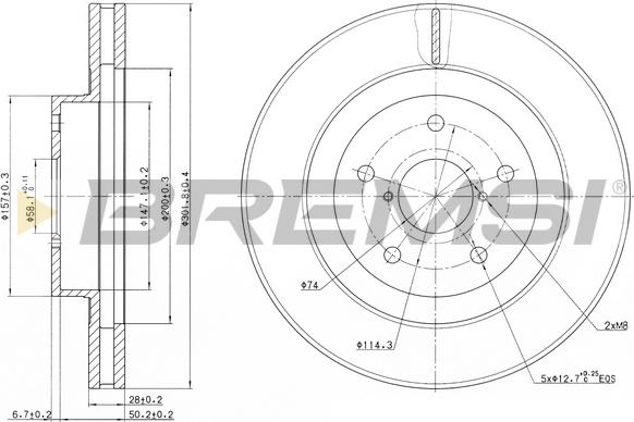 Bremsi CD7857V - Discofreno autozon.pro