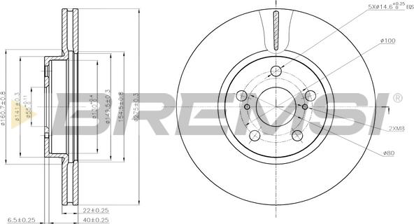 Bremsi CD7865V - Discofreno autozon.pro