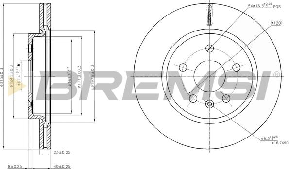 Bremsi CD7805V - Discofreno autozon.pro