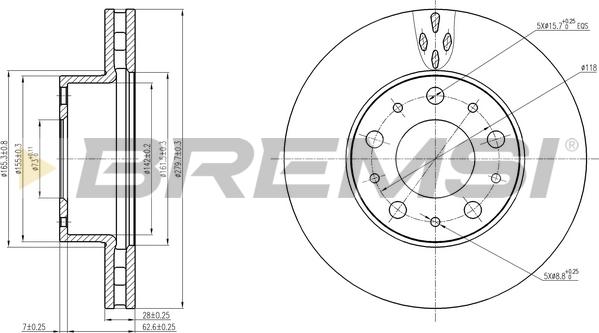 Bremsi CD7800V - Discofreno autozon.pro