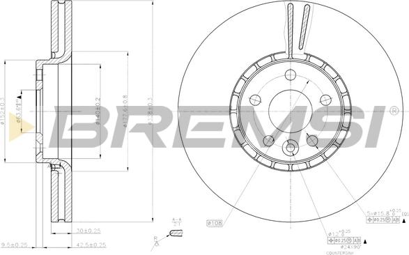 Bremsi CD7801V - Discofreno autozon.pro