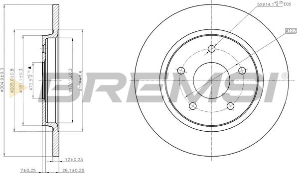 Bremsi CD7808S - Discofreno autozon.pro