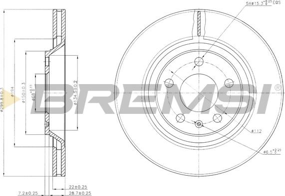 Bremsi CD7889V - Discofreno autozon.pro