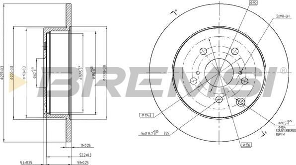 Bremsi CD7881S - Discofreno autozon.pro