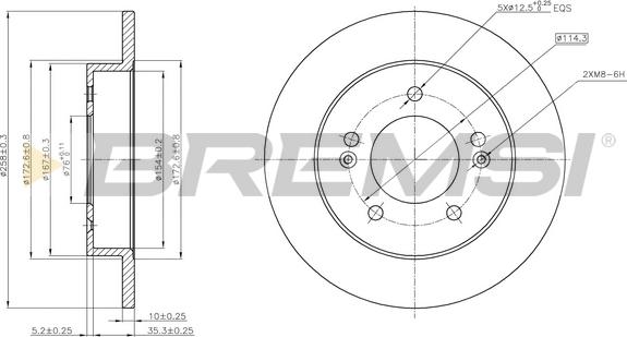 Bremsi CD7874S - Discofreno autozon.pro