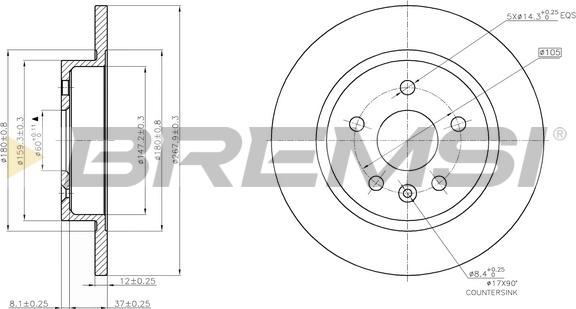 Bremsi CD7872S - Discofreno autozon.pro