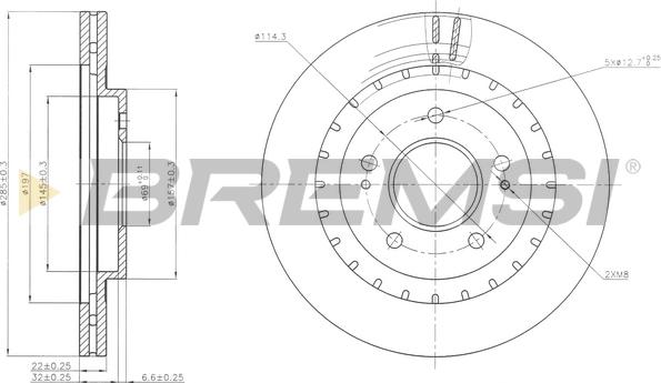 Bremsi CD7399V - Discofreno autozon.pro