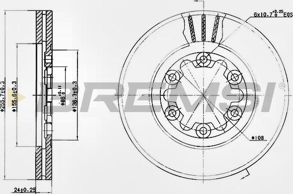 Bremsi CD7398V - Discofreno autozon.pro