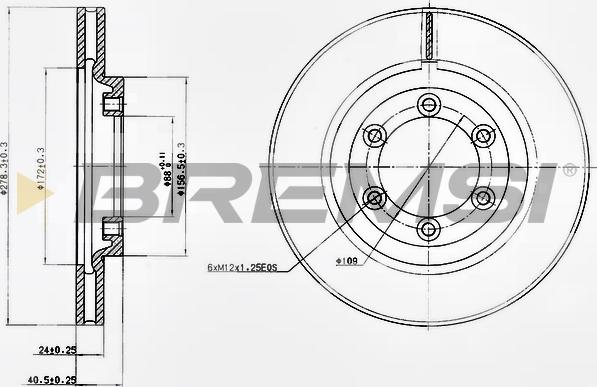 Bremsi CD7346V - Discofreno autozon.pro