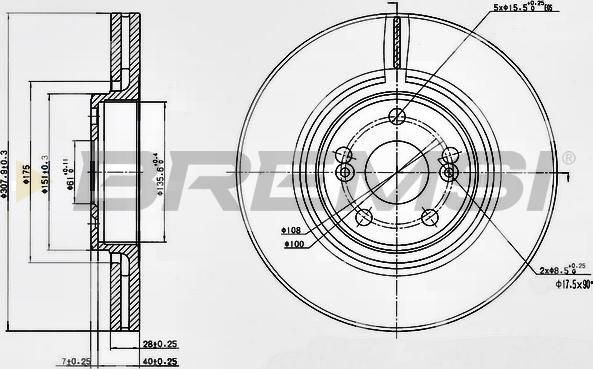 Bremsi CD7368V - Discofreno autozon.pro